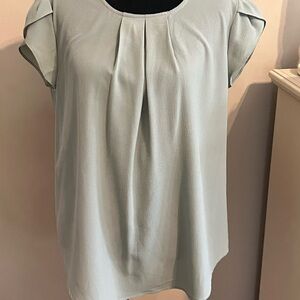 Elegant Women's Pleated Top - Light Green